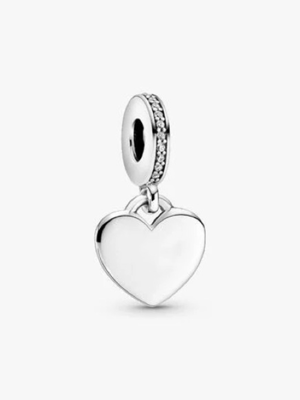 Pandora Engravable Heart Tag Dangle Charm Sterling silver